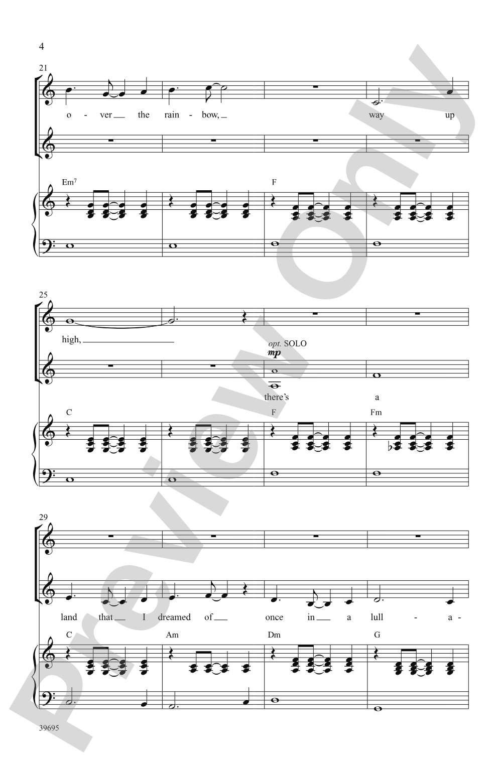 Over the Rainbow: 2-Part Choral Octavo
