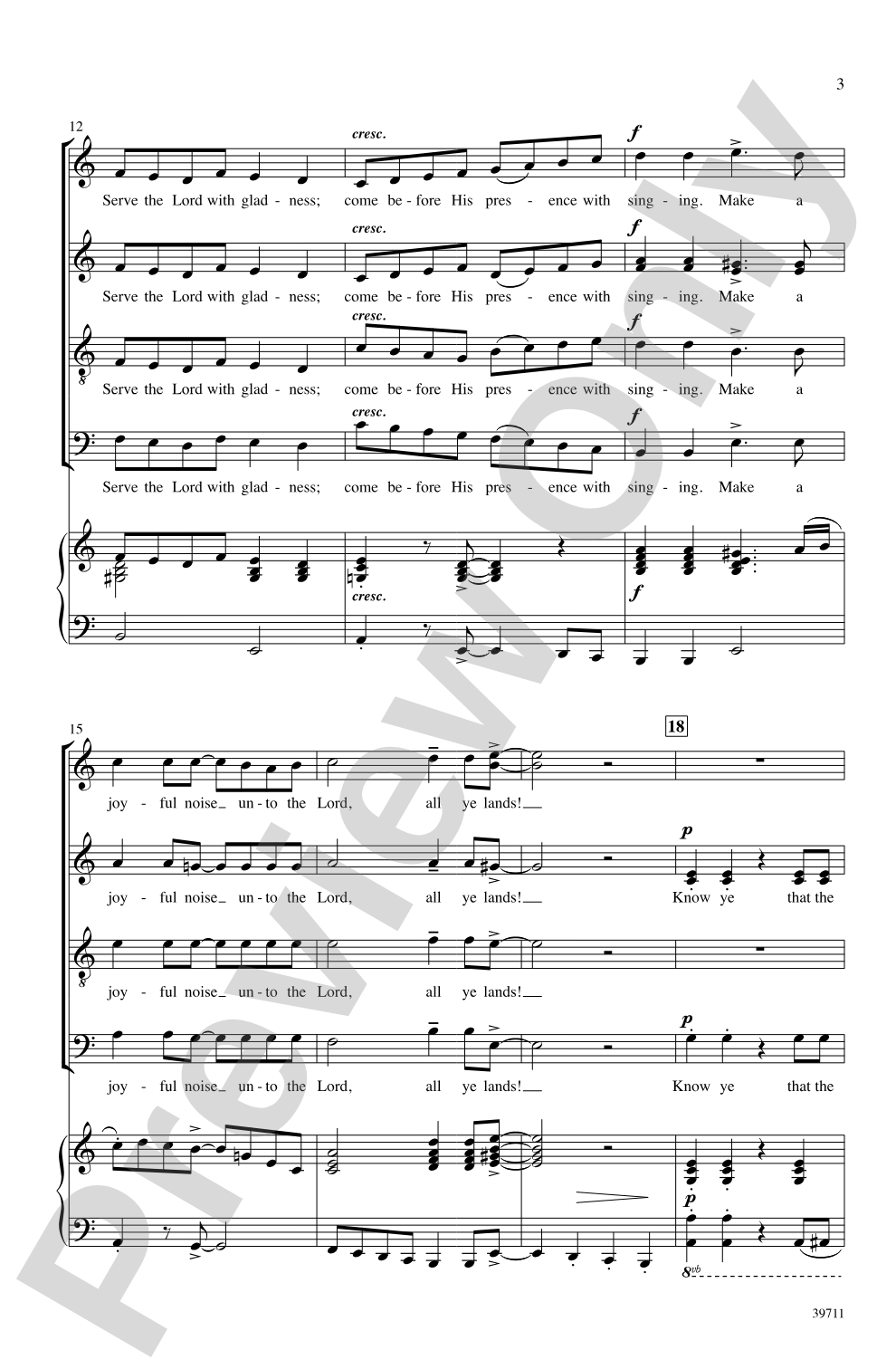 Make a Joyful Noise Unto the Lord: SATB Choral Octavo