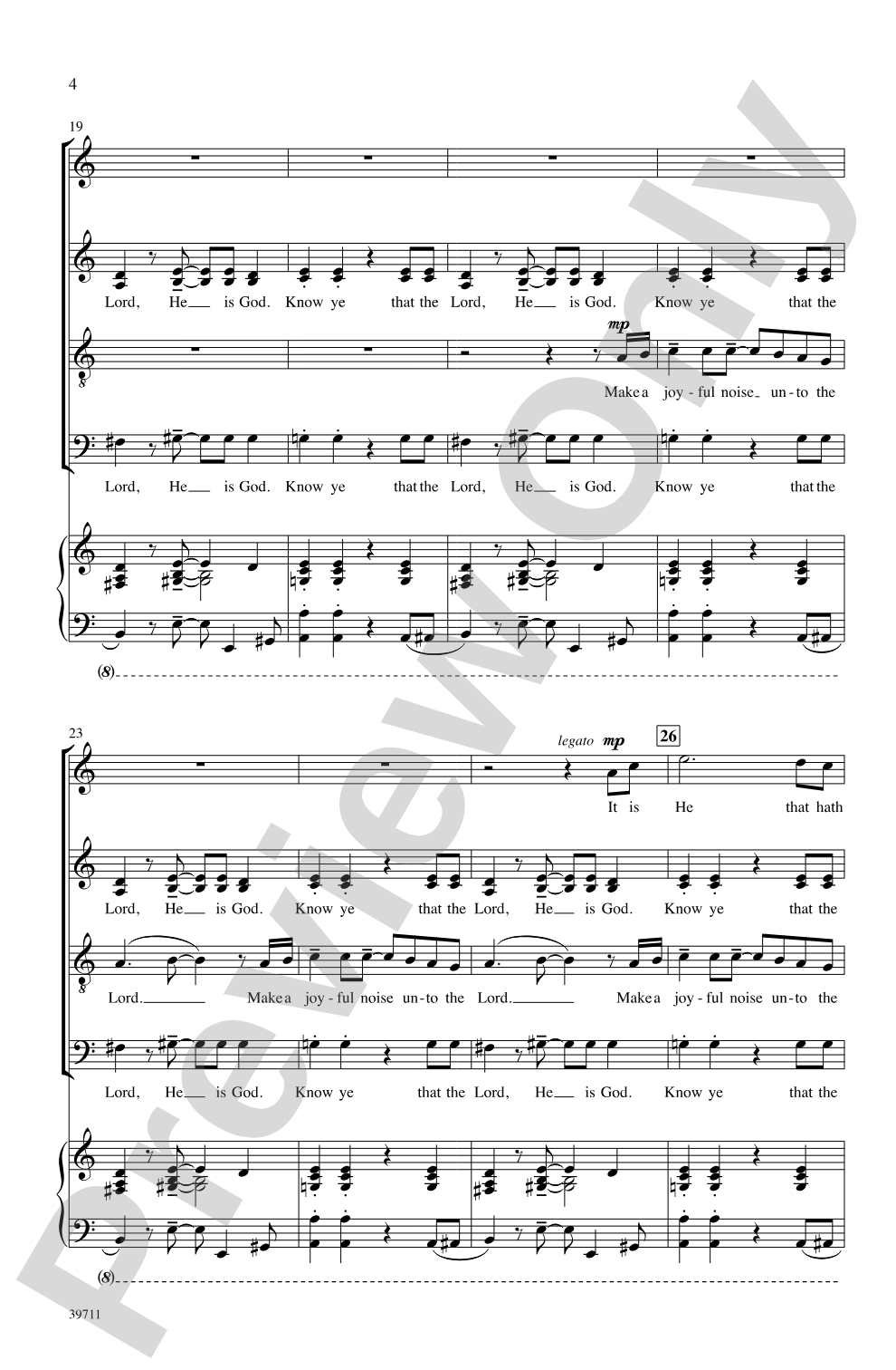 Make a Joyful Noise Unto the Lord: SATB Choral Octavo