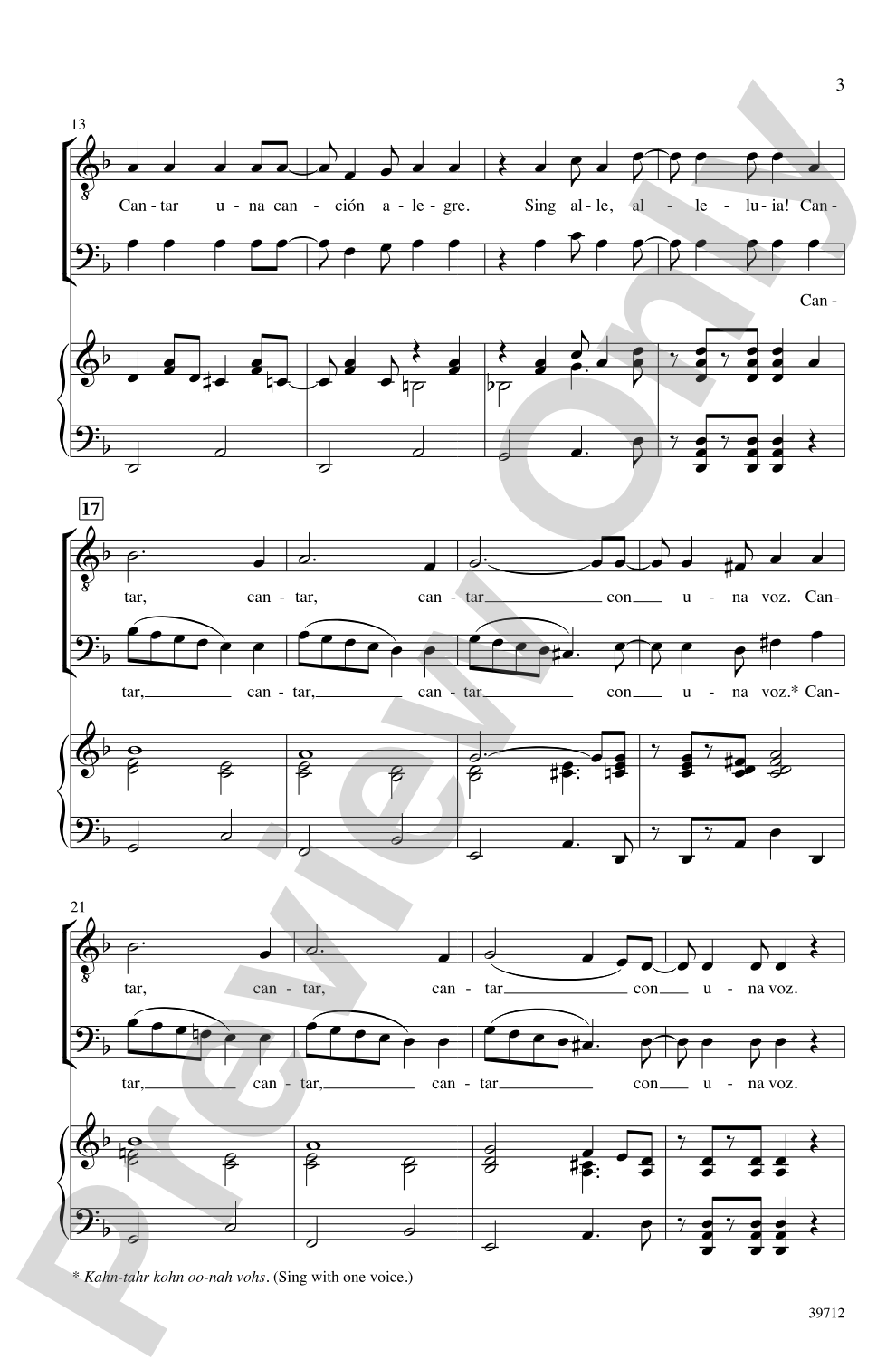 ¡Cantar! (Sing!): TB Choral Octavo