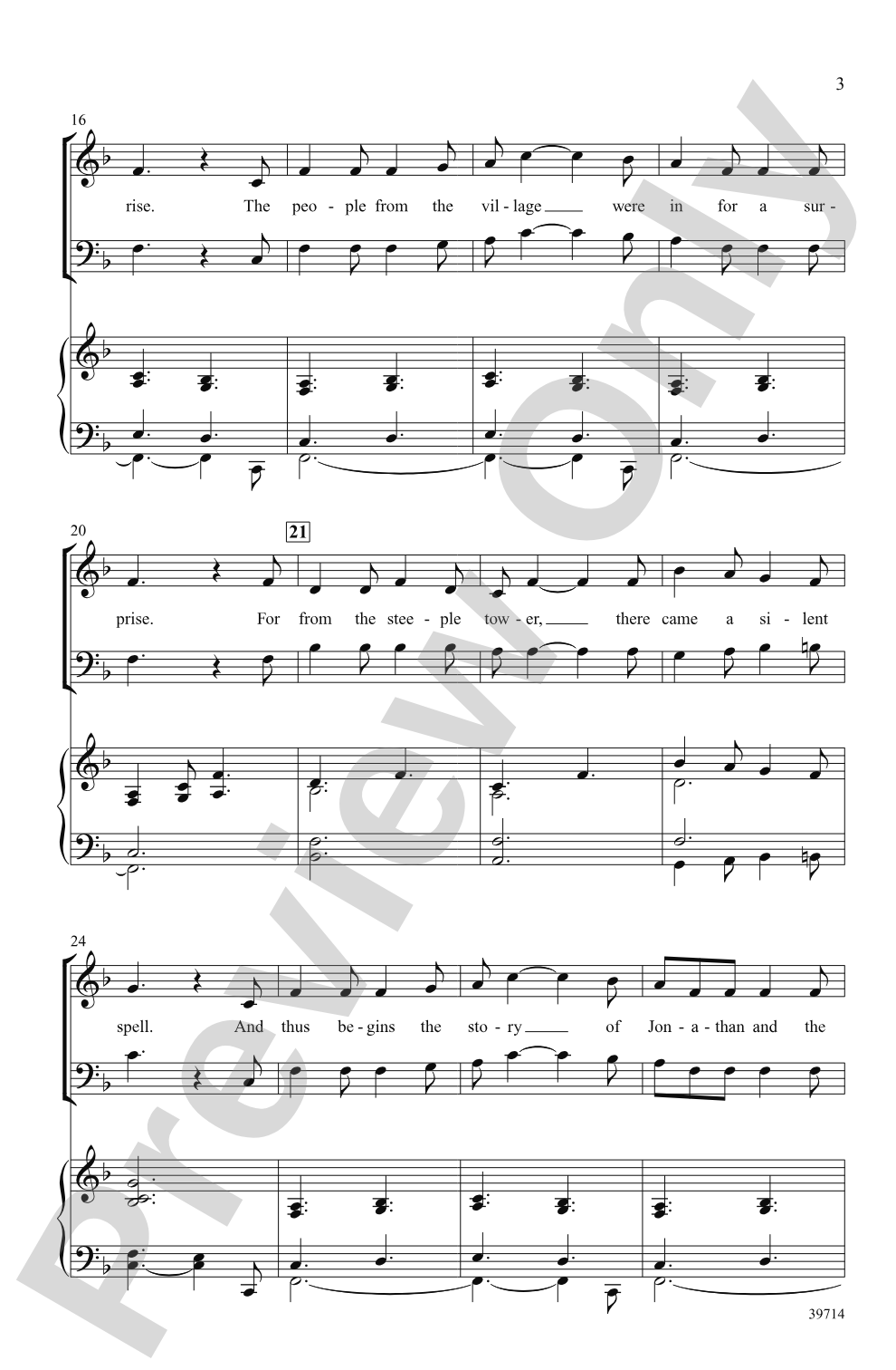 Jonathan's Bell Carol: SAB Choral Octavo
