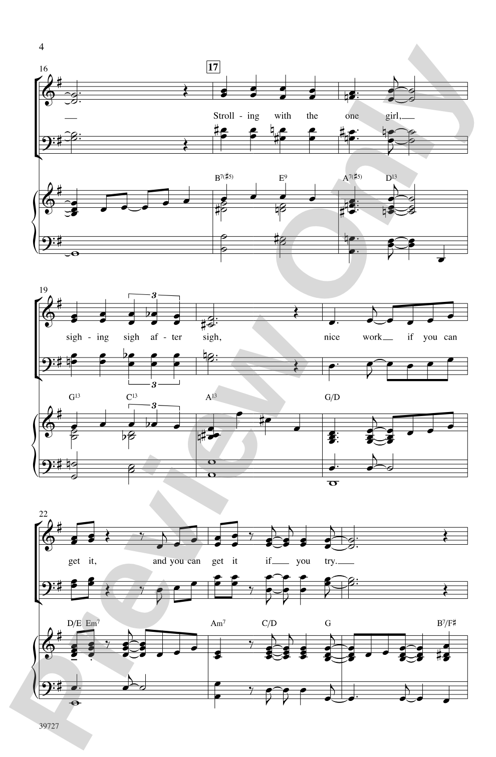 Nice Work If You Can Get It: SATB Choral Octavo