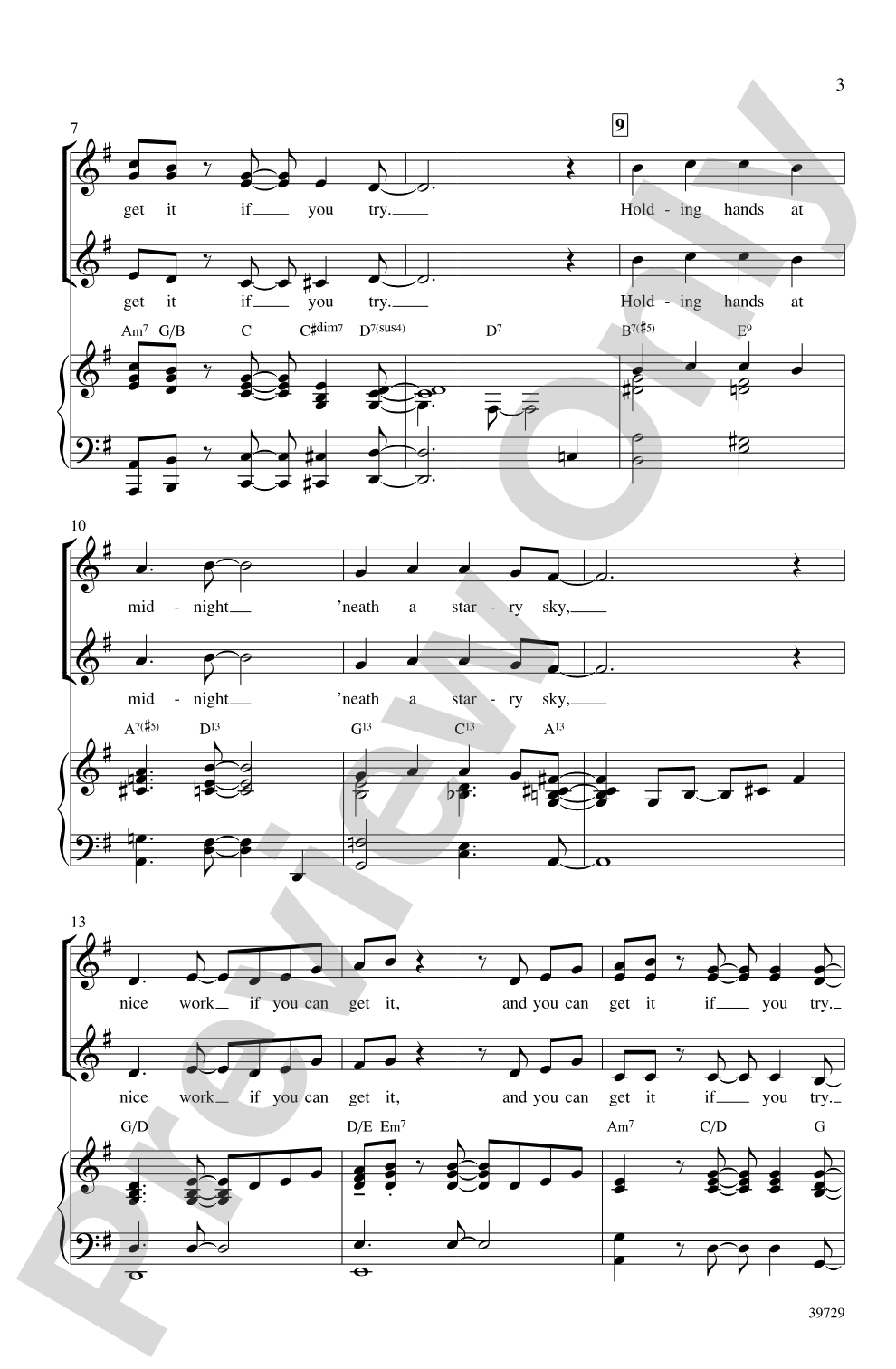 Nice Work If You Can Get It: SSA Choral Octavo