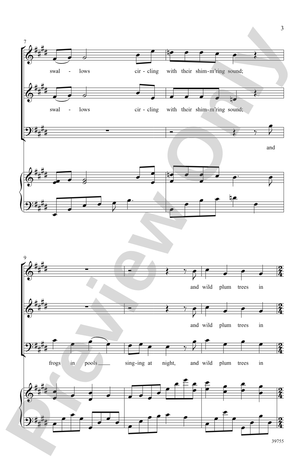 There Will Come Soft Rains: SAB Choral Octavo