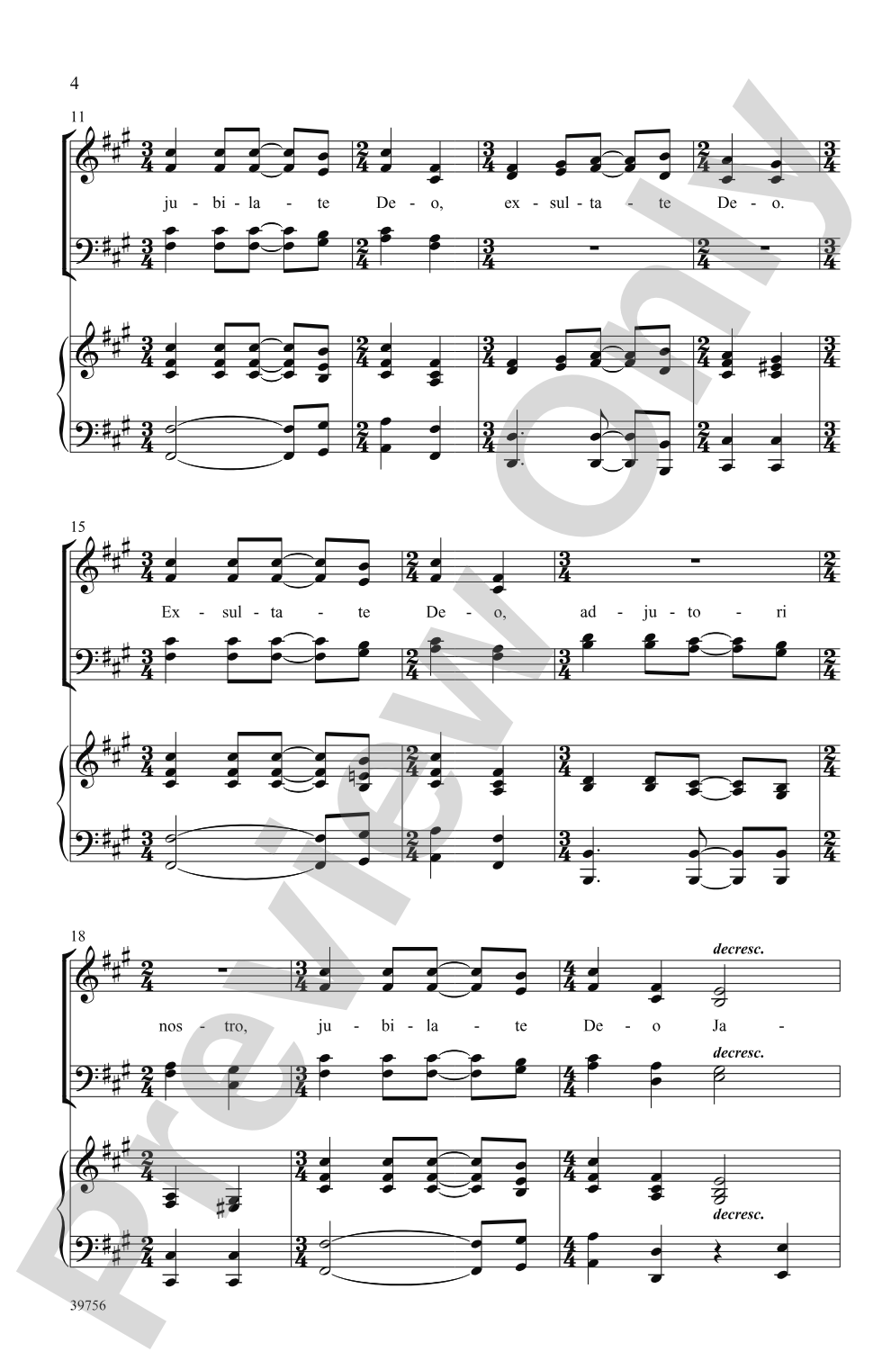 Exsultate, Jubilate Deo: SATB Choral Octavo