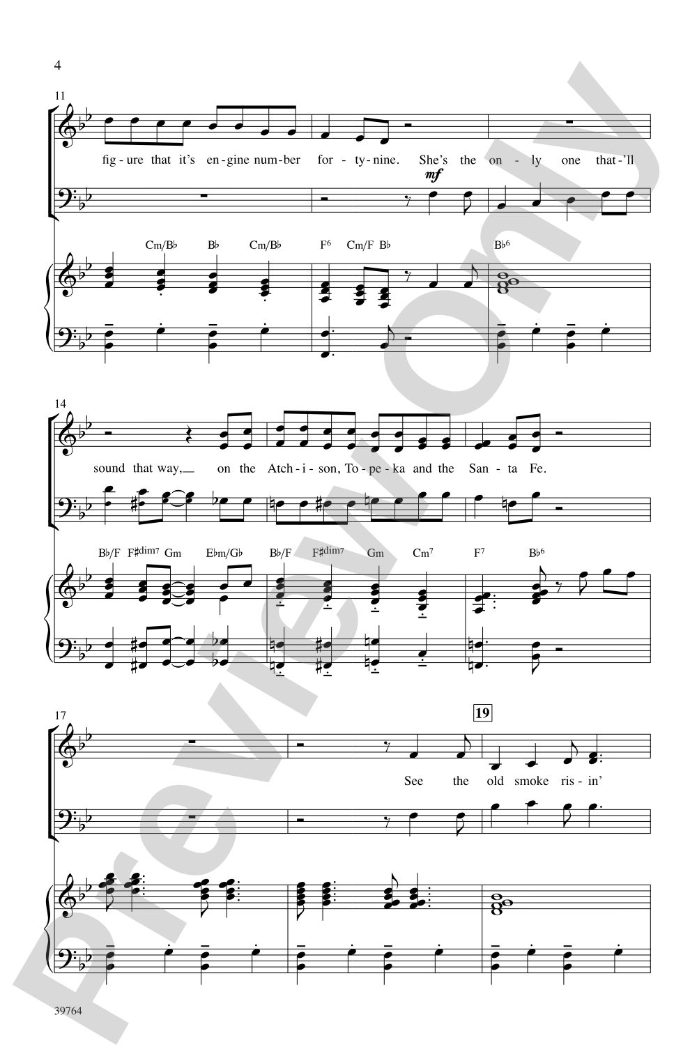 On the Atchison, Topeka and the Santa Fe: SAB Choral Octavo