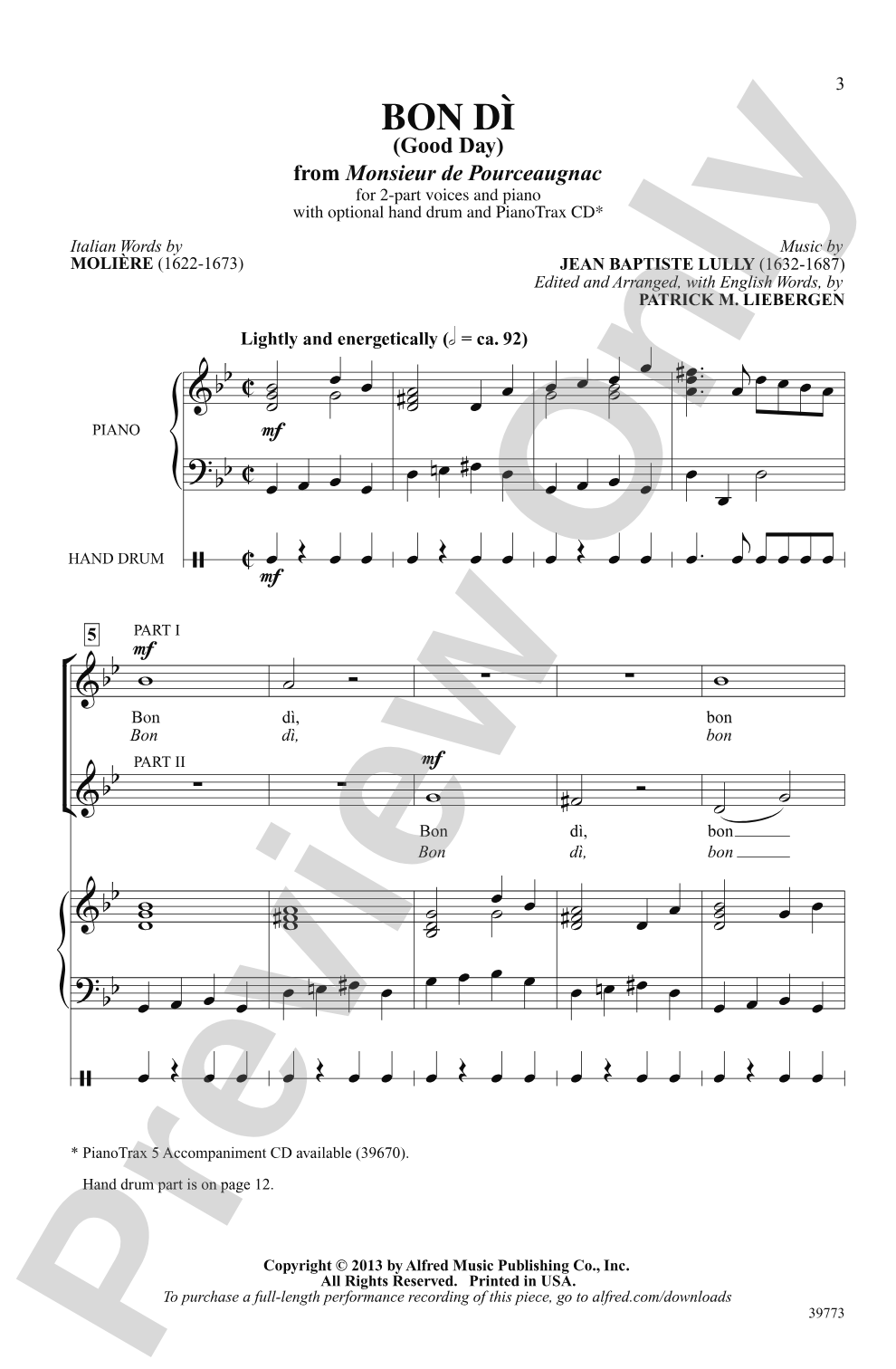Bon Di: 2-Part Choral Octavo
