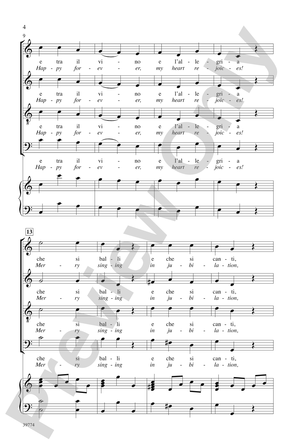 Viva Amore: SATB Choral Octavo