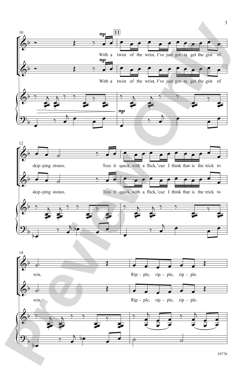 Skipping Stones: 2-Part Choral Octavo