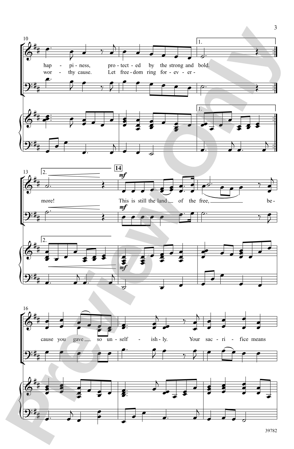 Land of the Free: SAB Choral Octavo