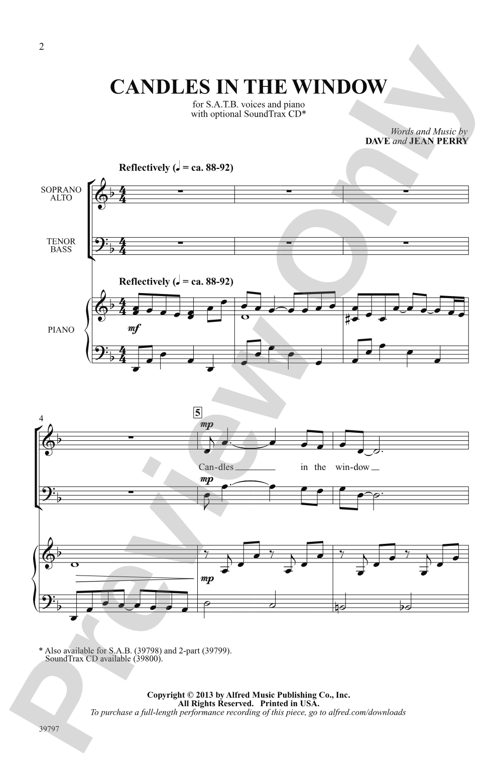 Candles in the Window: SATB Choral Octavo