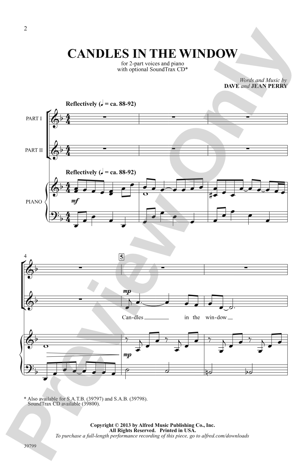 Candles in the Window: 2-Part Choral Octavo