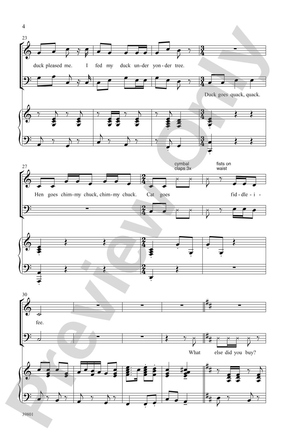 I Bought Me a Cat: SAB Choral Octavo