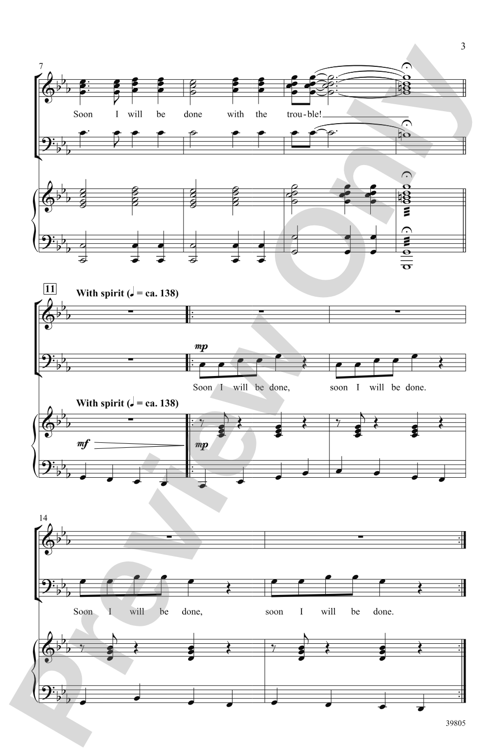 Trouble!: SSAB Choral Octavo