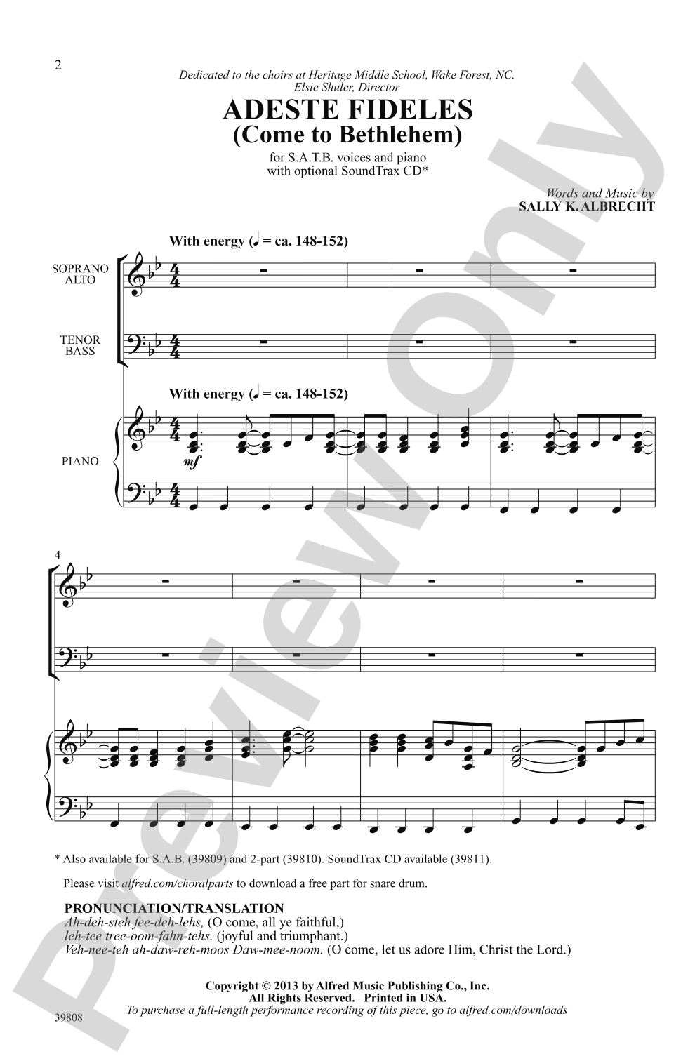 Adeste Fideles: SATB Choral Octavo