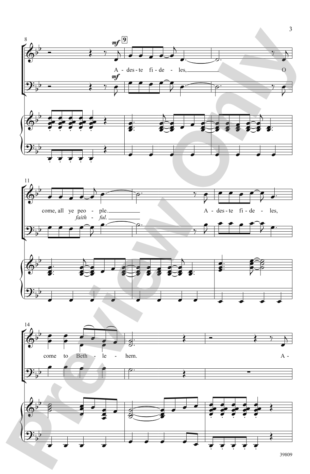 Adeste Fideles: SAB Choral Octavo