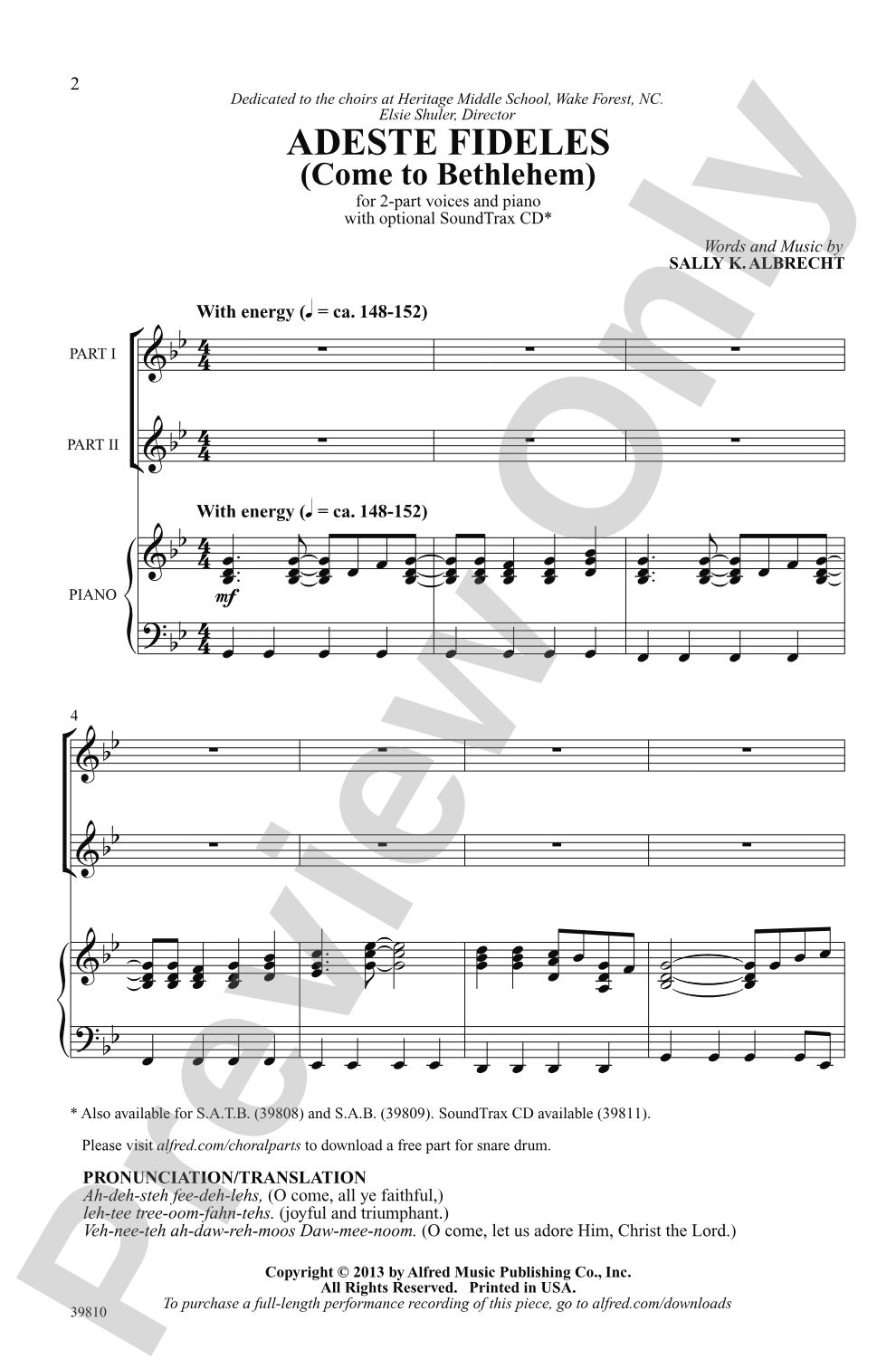 Adeste Fideles: 2-Part Choral Octavo