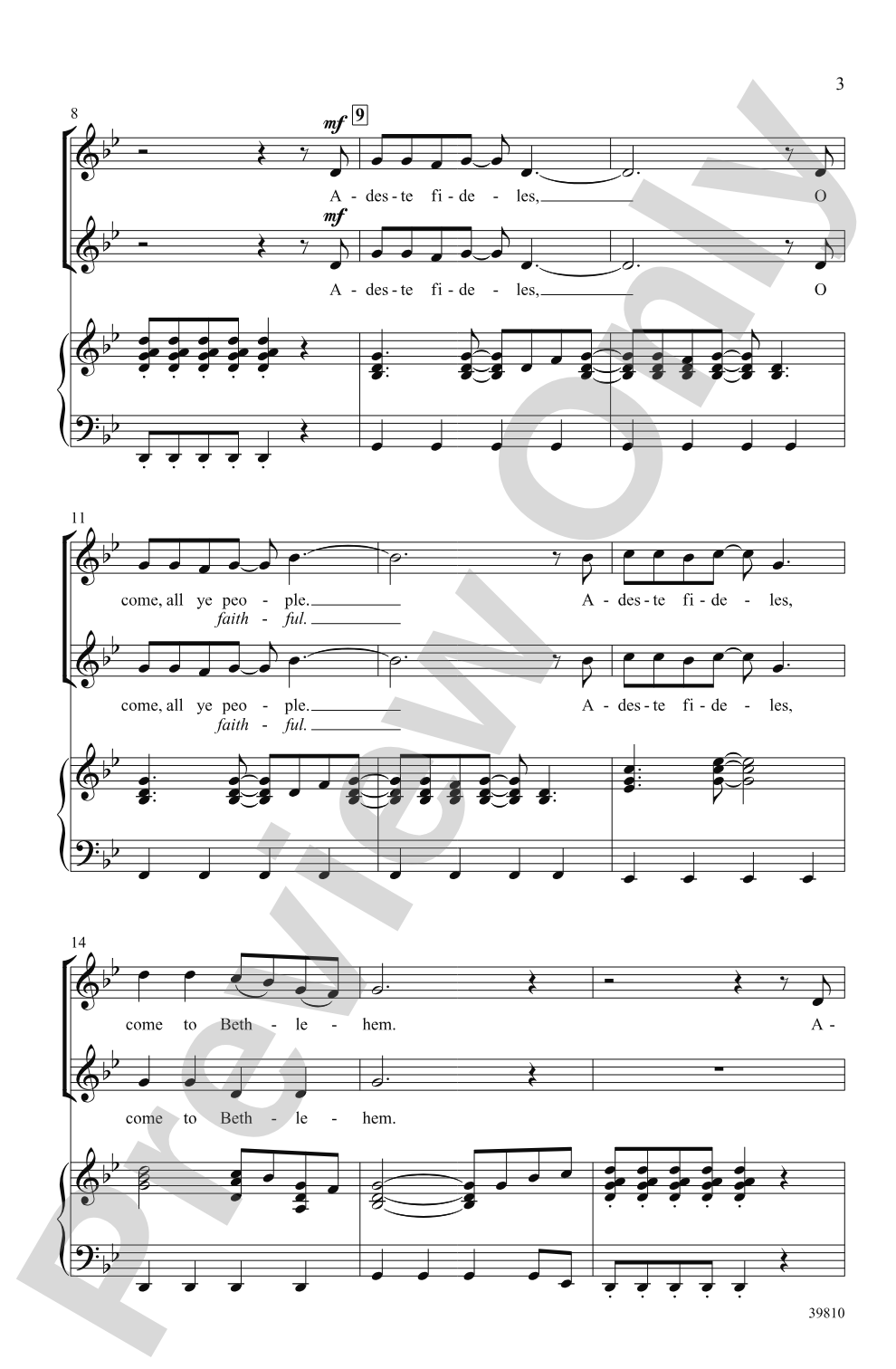 Adeste Fideles: 2-Part Choral Octavo