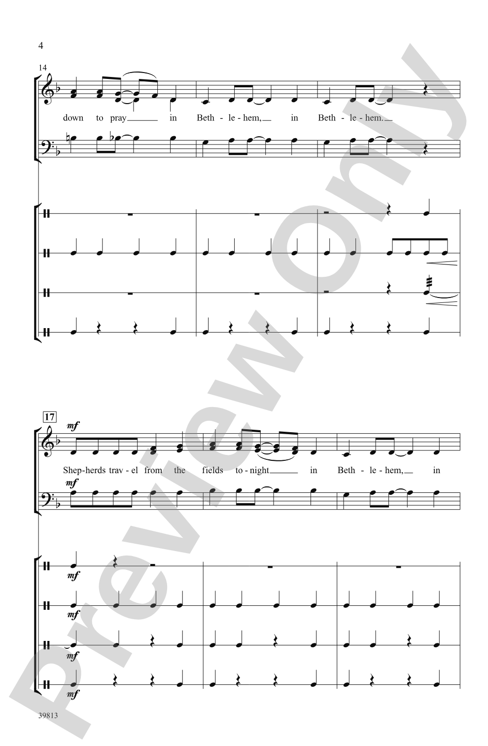 In Bethlehem: SSAB, <I>a cappella</I> Choral Octavo