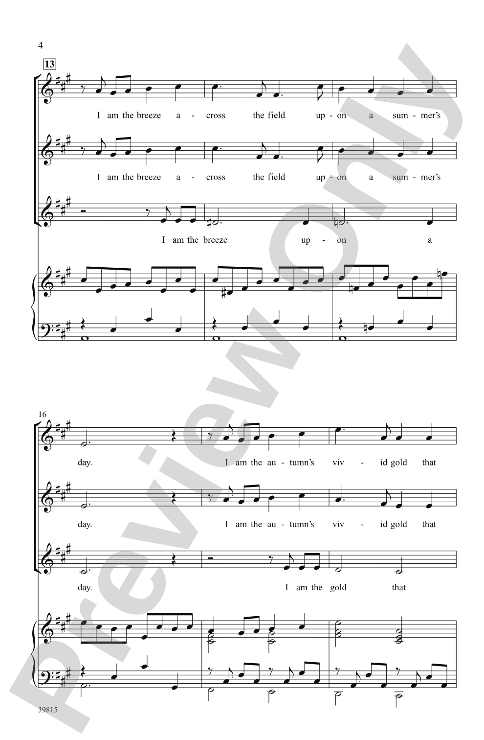 Beauty: SSA Choral Octavo