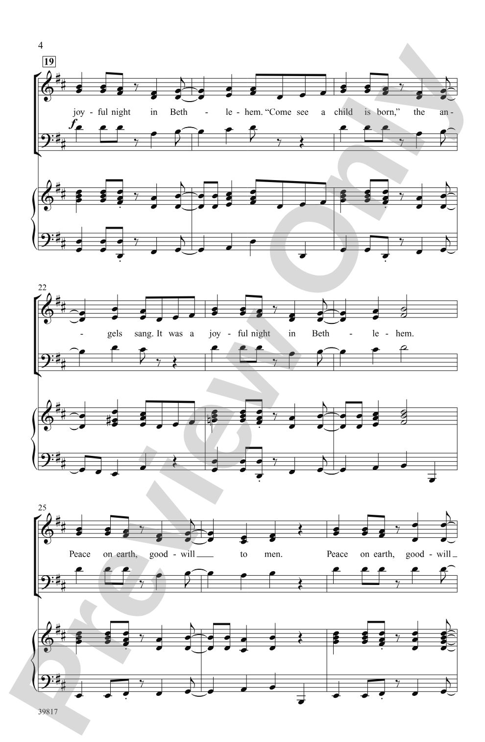 A Joyful Night: 3-Part Mixed Choral Octavo