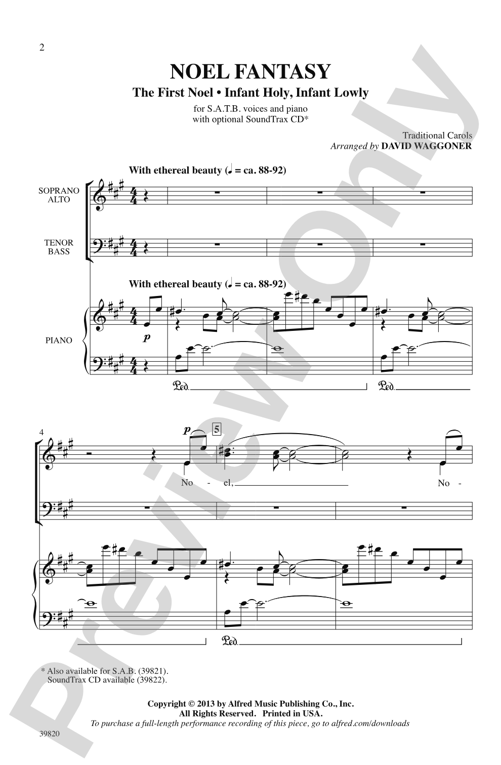 Noel Fantasy: SATB Choral Octavo