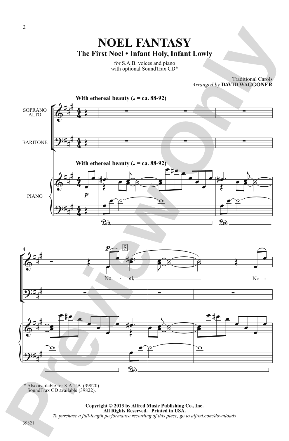 Noel Fantasy: SAB Choral Octavo