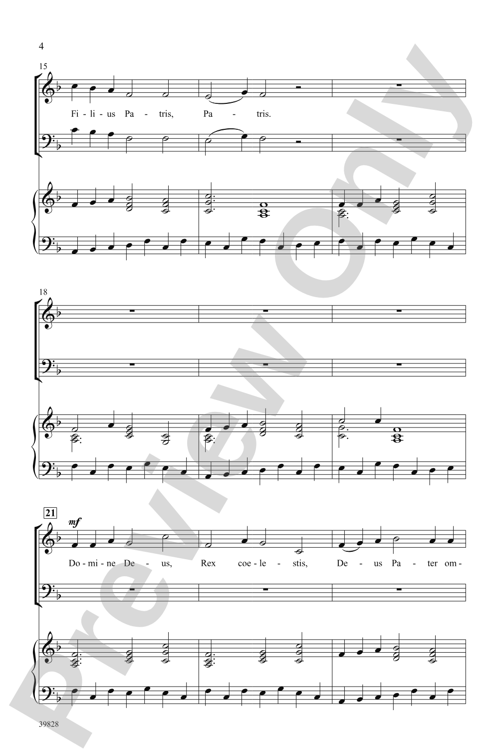 Domine Deus: 3-Part Mixed Choral Octavo