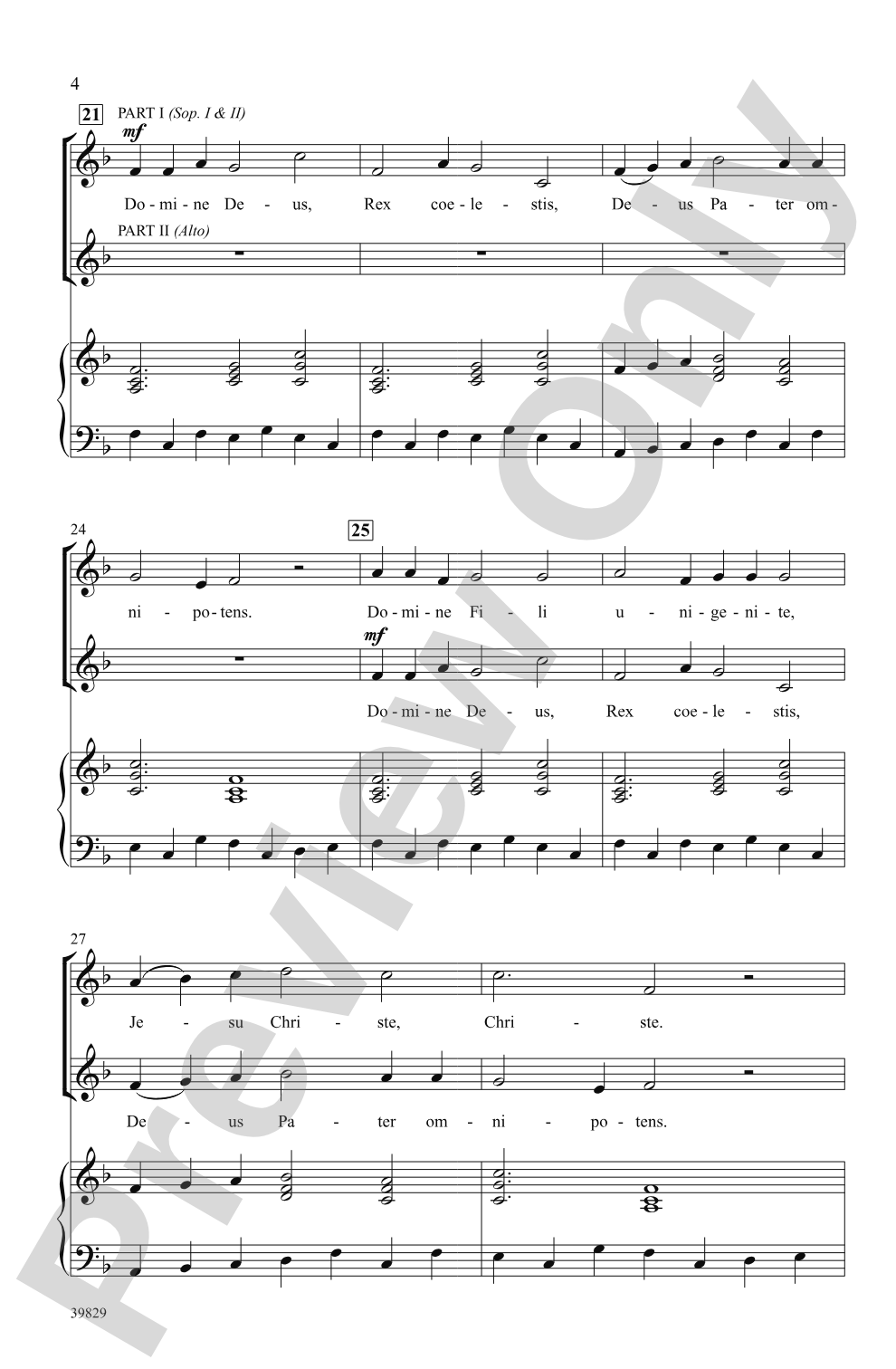 Domine Deus: 2-Part / SSA Choral Octavo