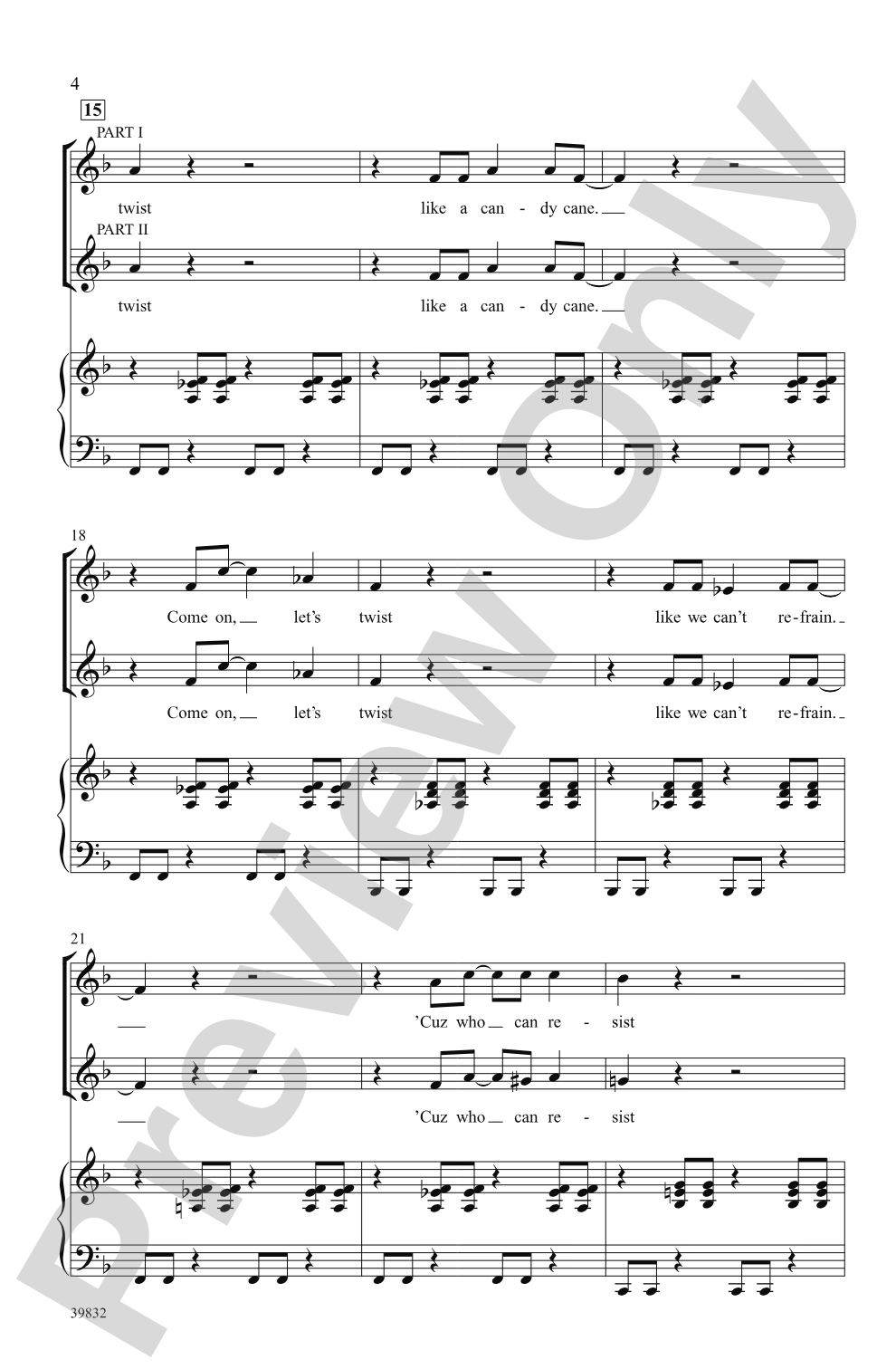 The Candy Cane Twist: 2-Part Choral Octavo
