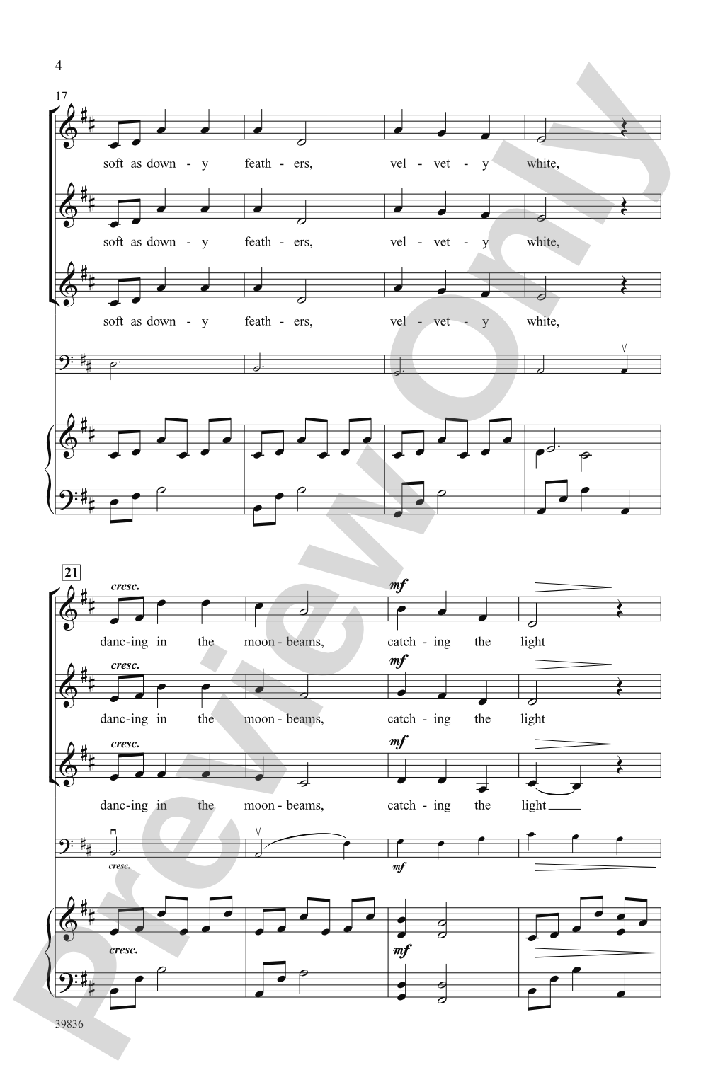 Under Winter Moon: SSA Choral Octavo