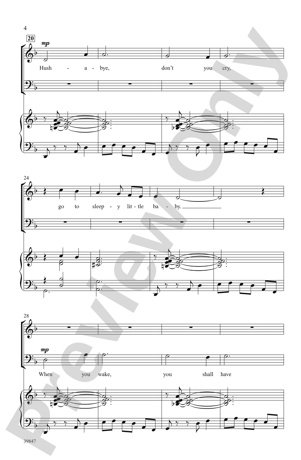 All the Pretty Little Horses: SAB Choral Octavo