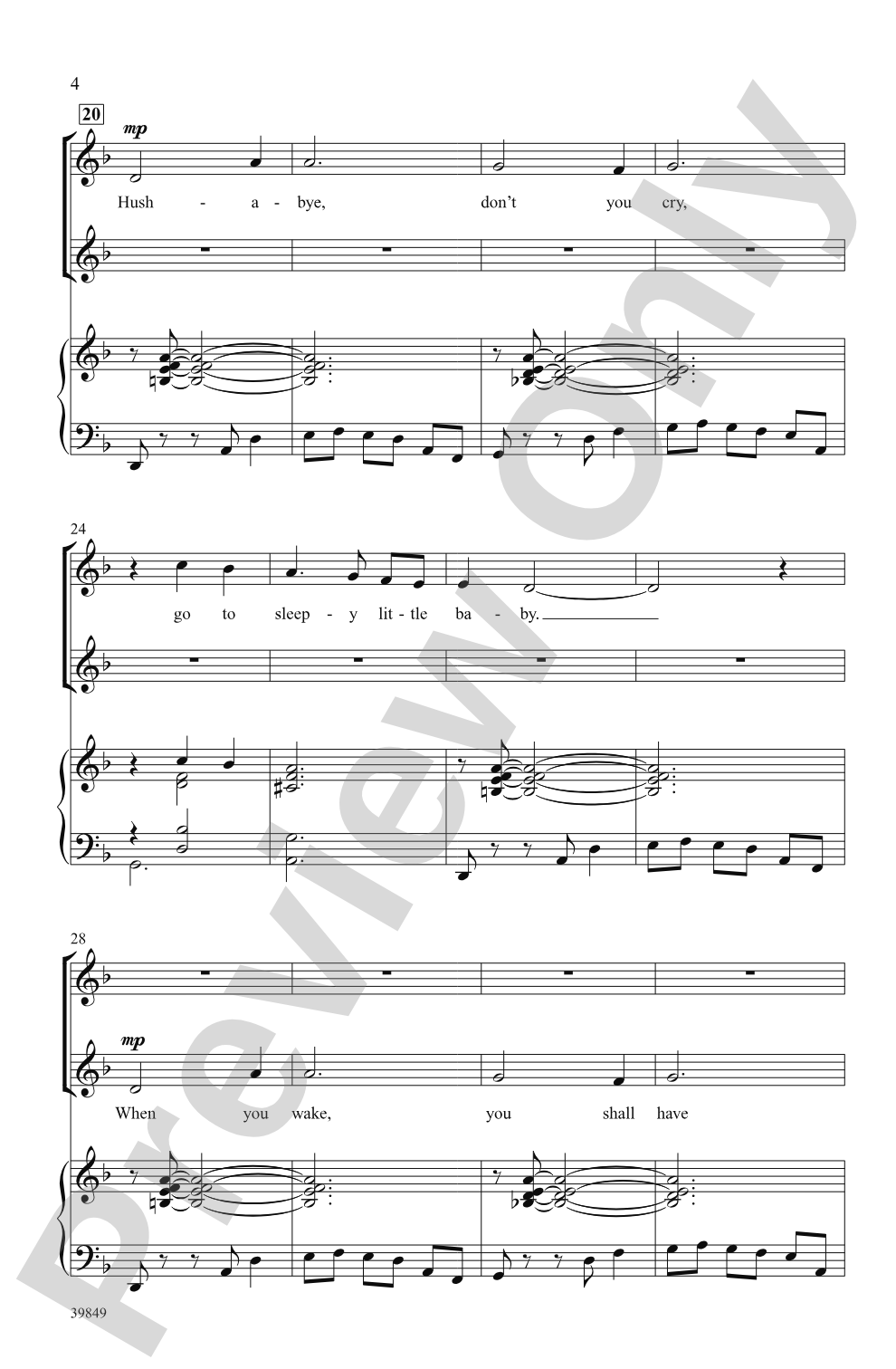 All the Pretty Little Horses: 2-Part Choral Octavo