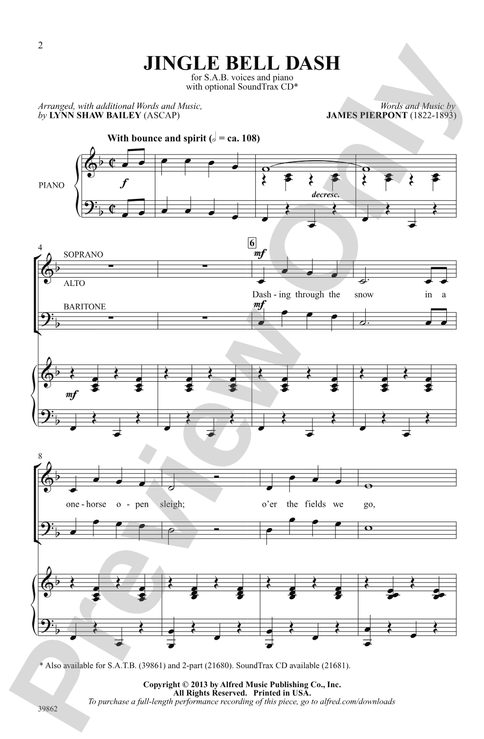 Jingle Bell Dash: SAB Choral Octavo
