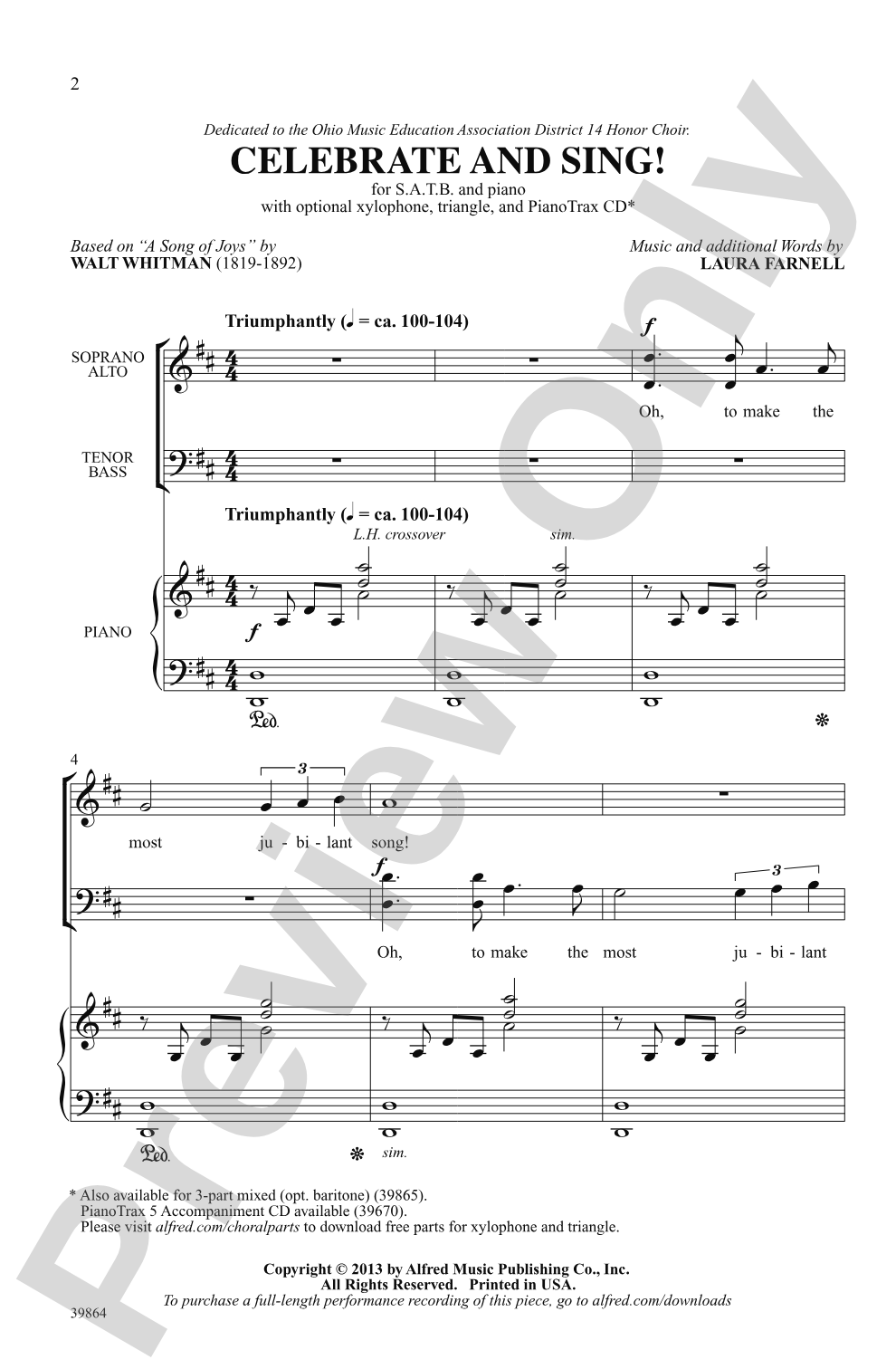 Celebrate and Sing!: SATB Choral Octavo