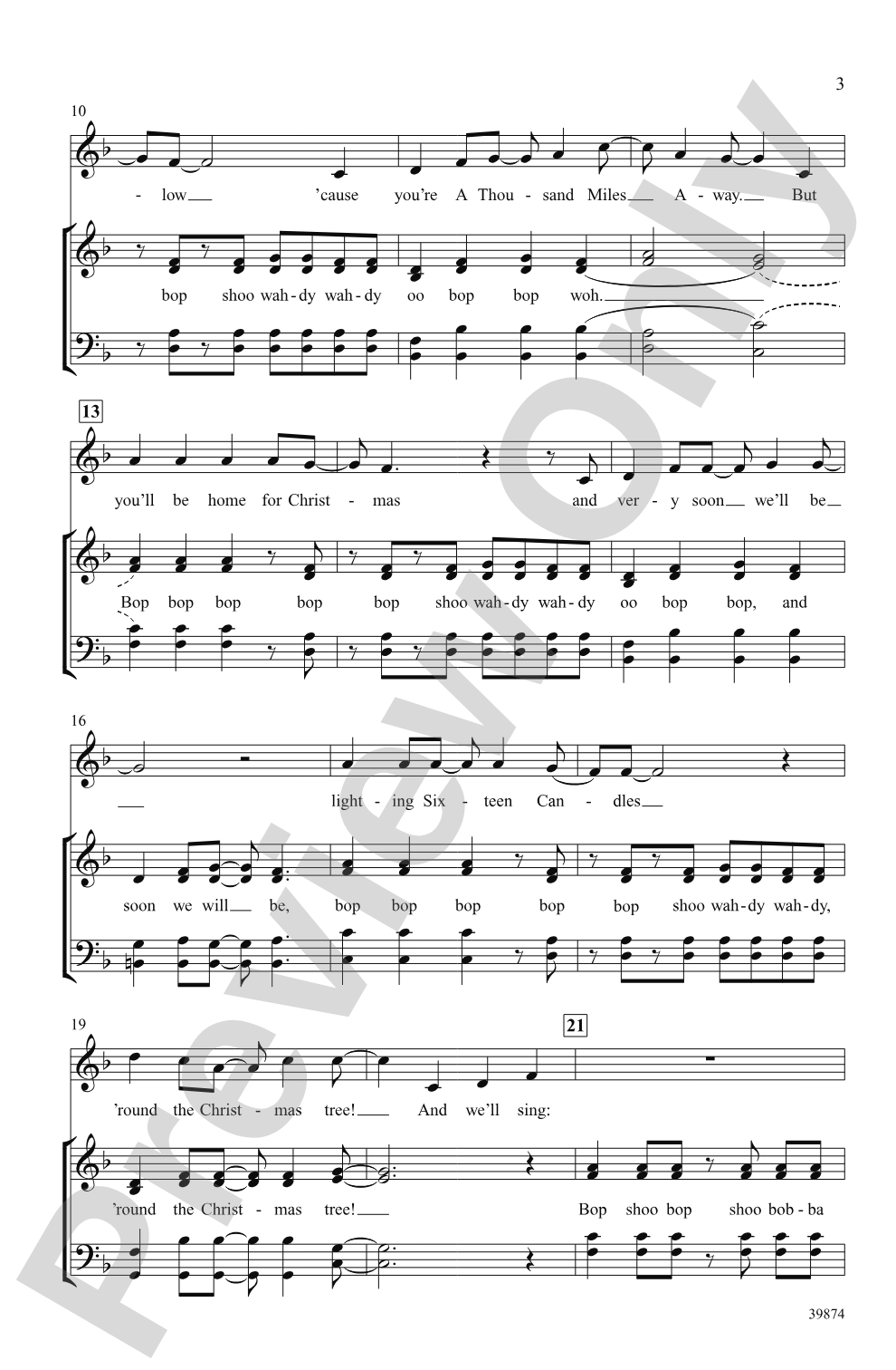 A Doo-Wop Christmas (With You): SATB, <i>a cappella</i> Choral Octavo