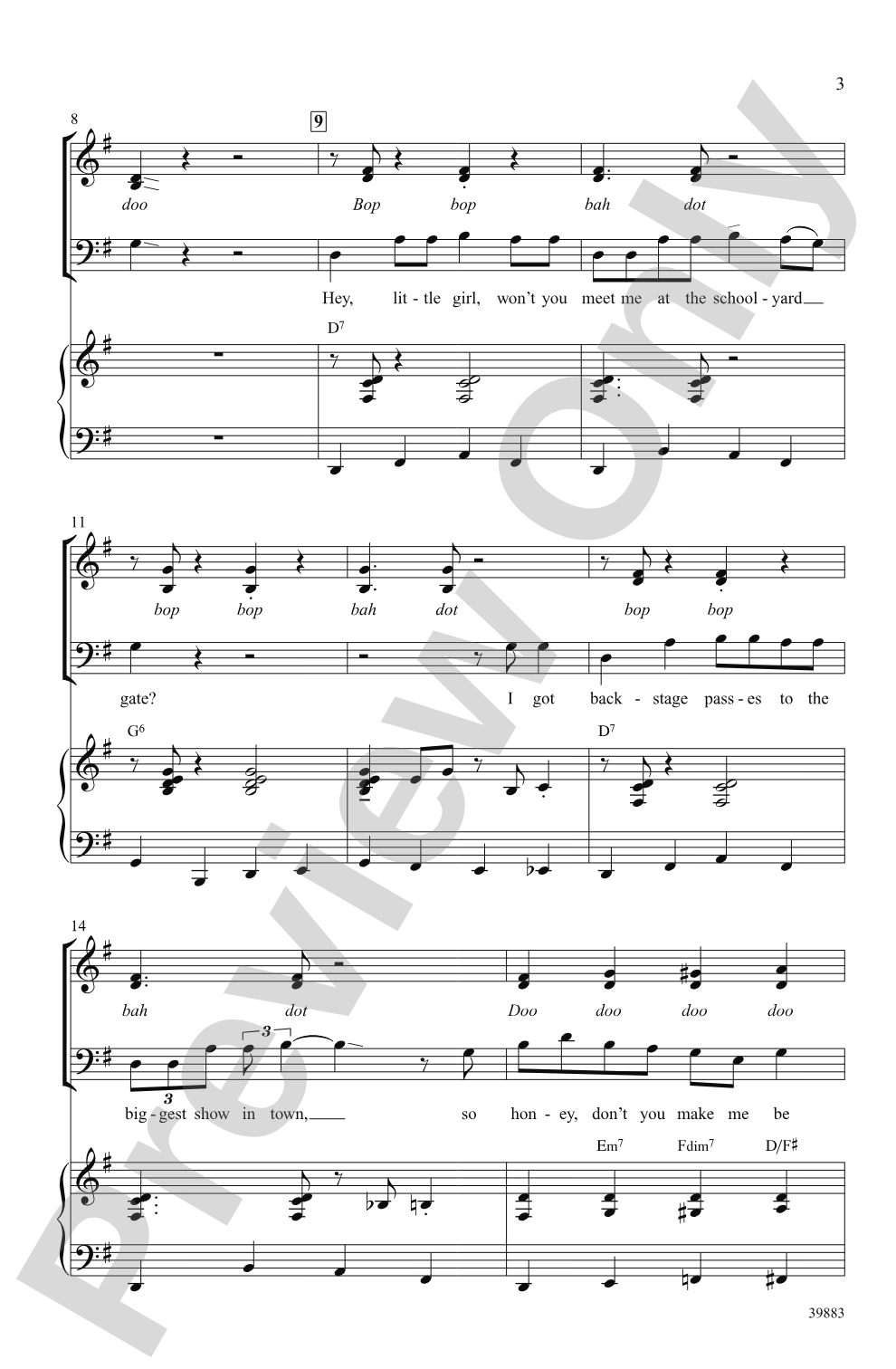 My Music: SAB Choral Octavo