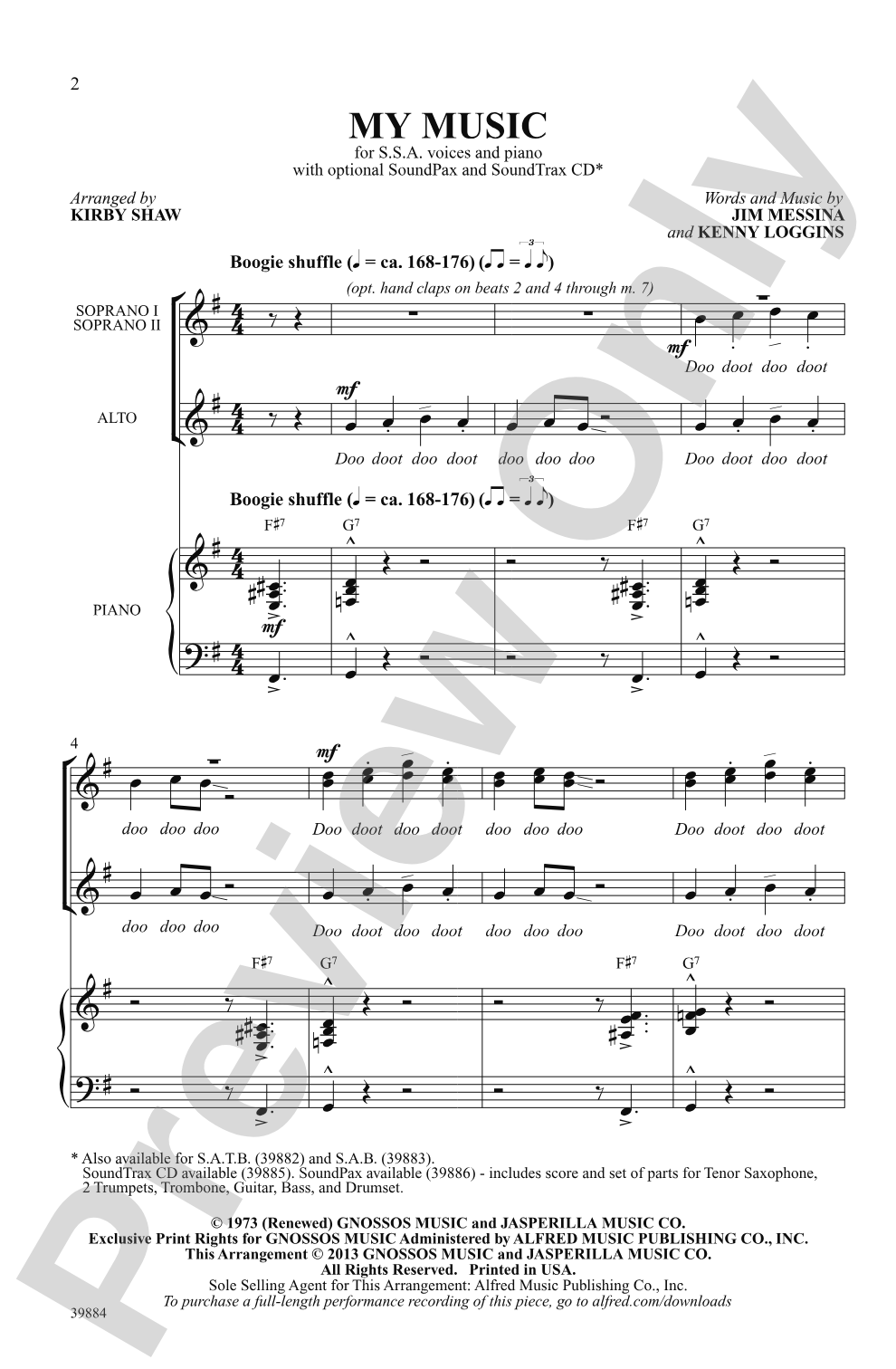 My Music: SSA Choral Octavo