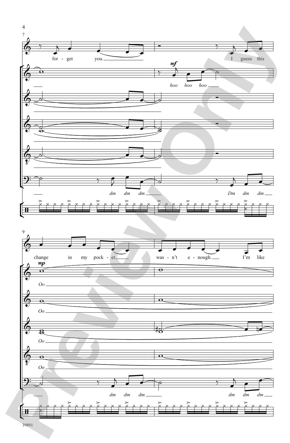 Forget You: SATB divisi, <i>a cappella</i> Choral Octavo