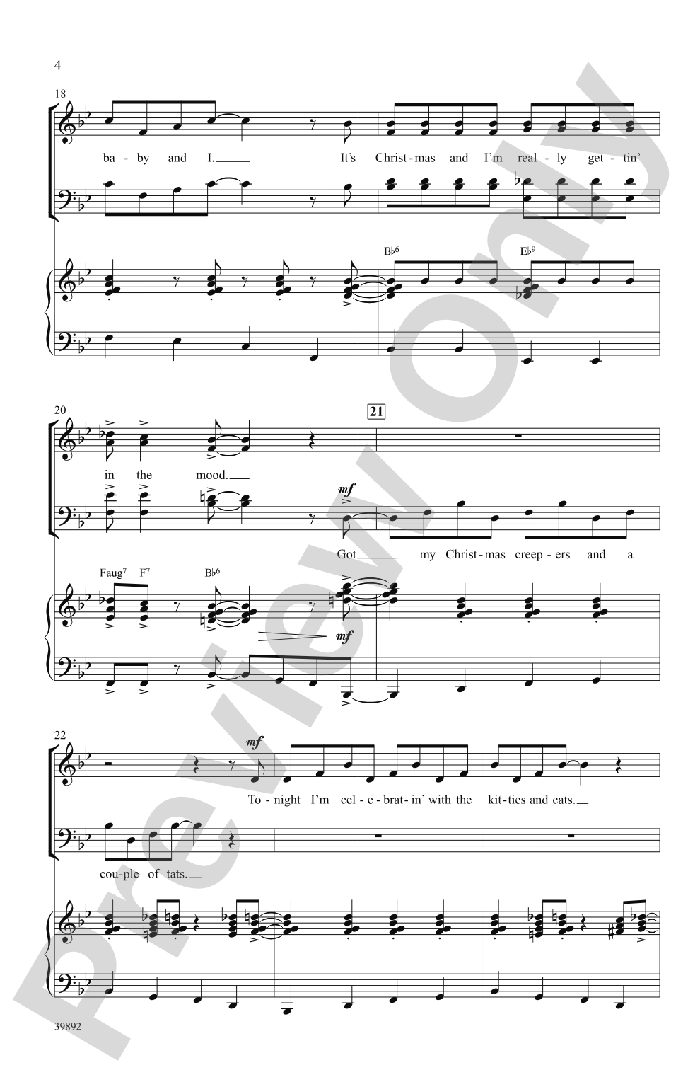 Gettin' in the Mood (for Christmas): SATB Choral Octavo