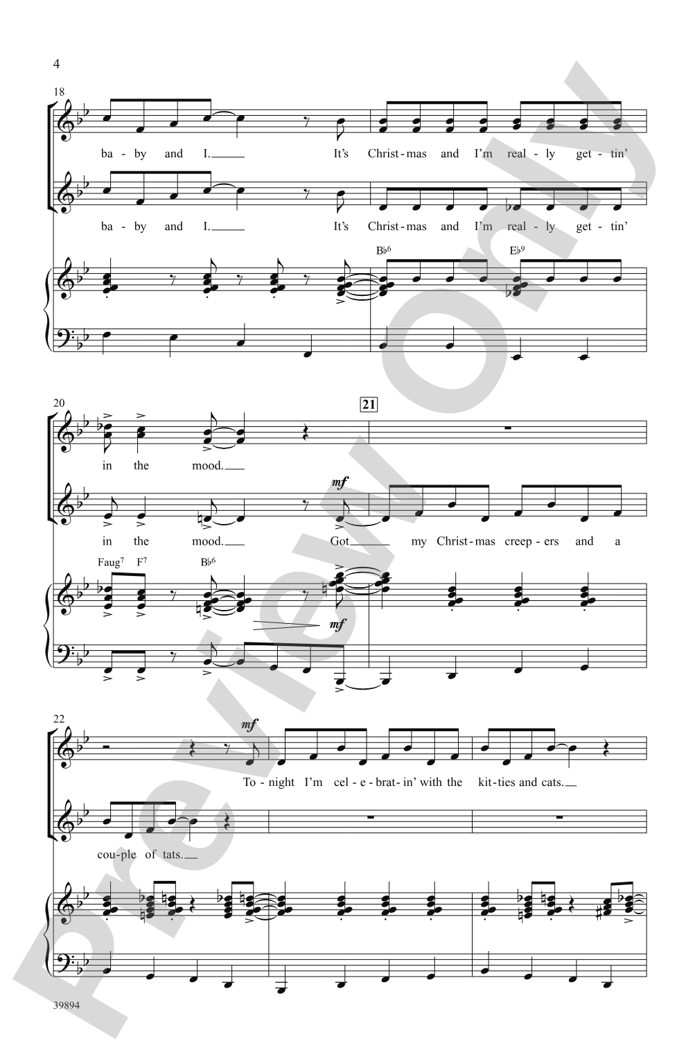 Gettin' in the Mood (for Christmas): SSA Choral Octavo