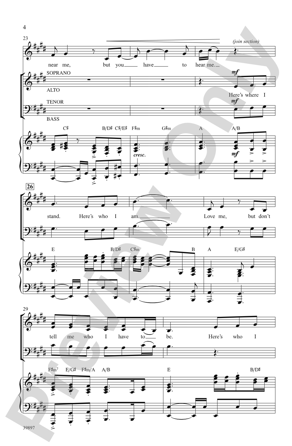 Here's Where I Stand (from the motion picture <i>Camp</i>): SATB Choral Octavo
