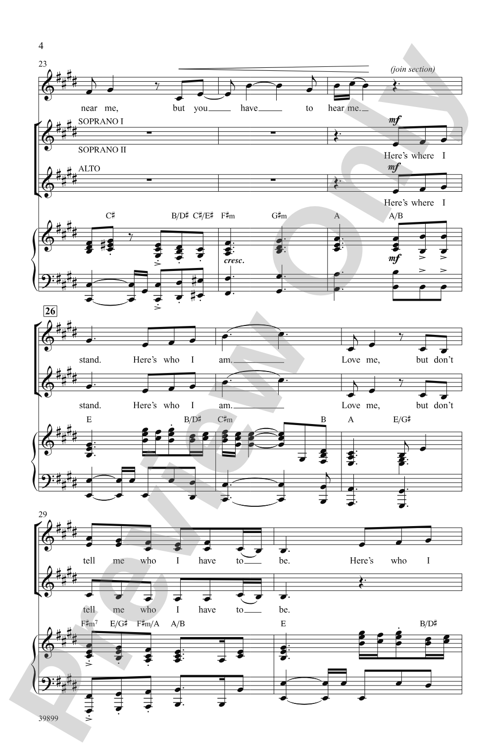 Here's Where I Stand (from the motion picture <i>Camp</i>): SSA Choral Octavo