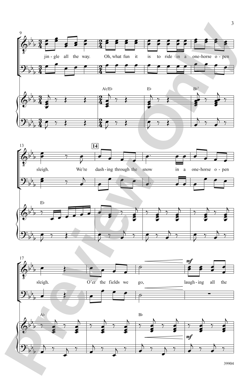 Jingle Bells: TTBB Choral Octavo
