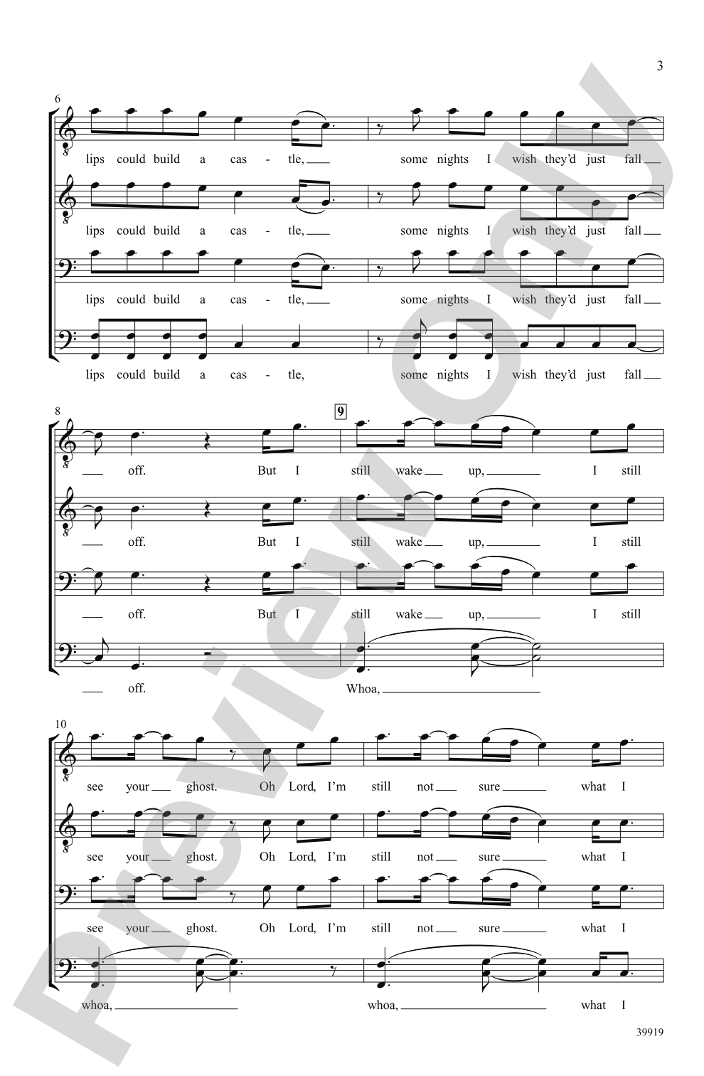 Some Nights: TTBB, <i>a cappella</i> Choral Octavo