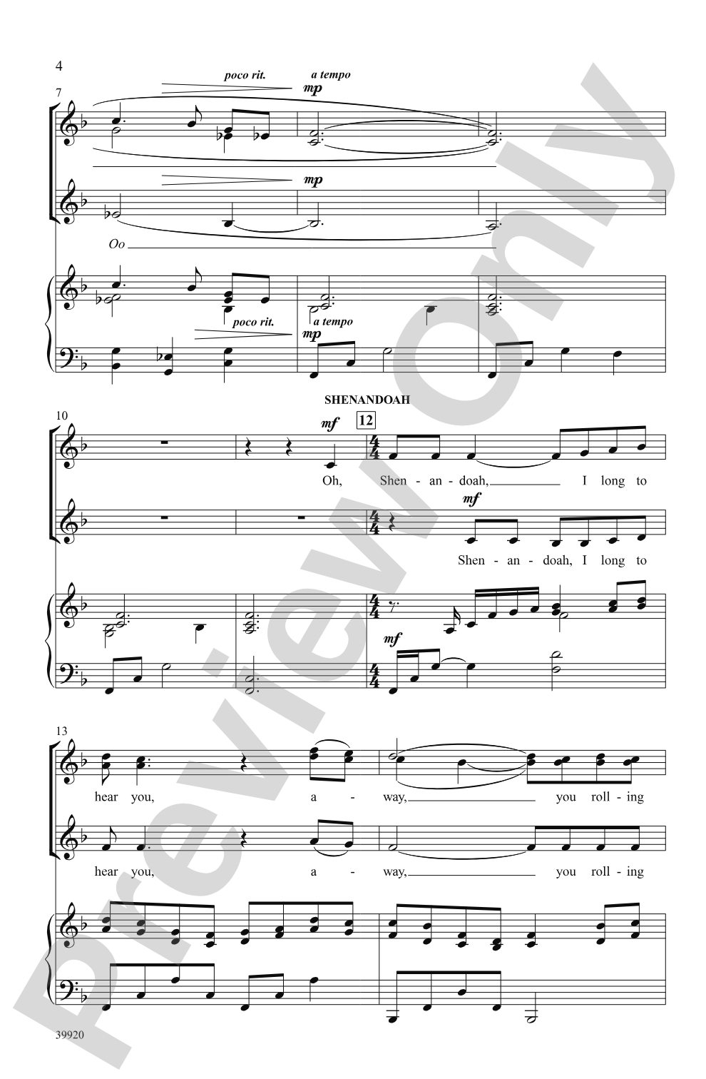 Shenandoah / He's Gone Away: SSA Choral Octavo