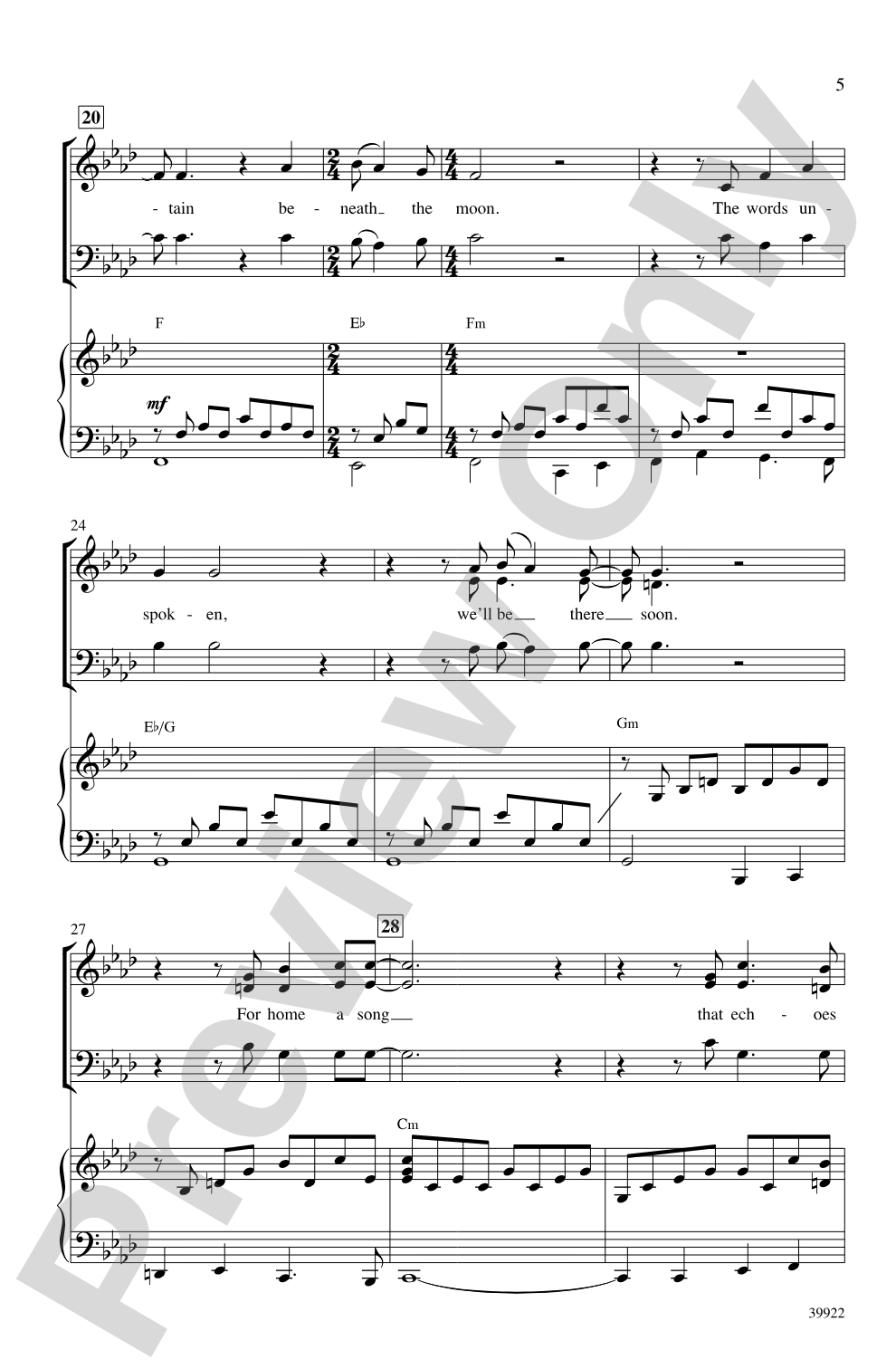 Song of the Lonely Mountain (from <i>The Hobbit: An Unexpected Journey</i>): SAB Choral Octavo