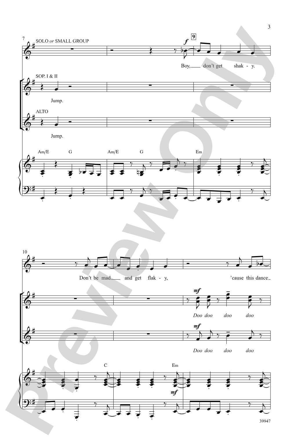 Jump: SSA Choral Octavo