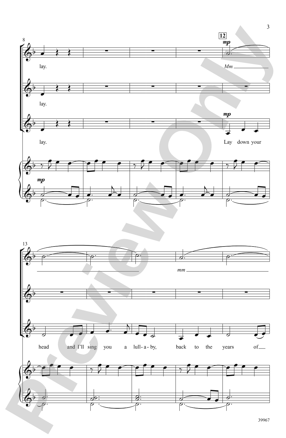 Sleepsong: SSA Choral Octavo