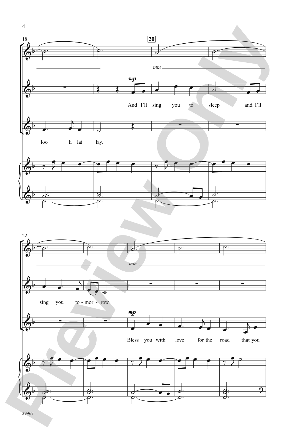 Sleepsong: SSA Choral Octavo
